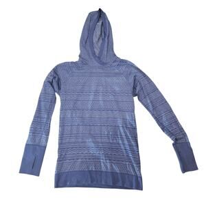 Lululemon Rest Less Hoodie Gatsby Blue/White Size 8